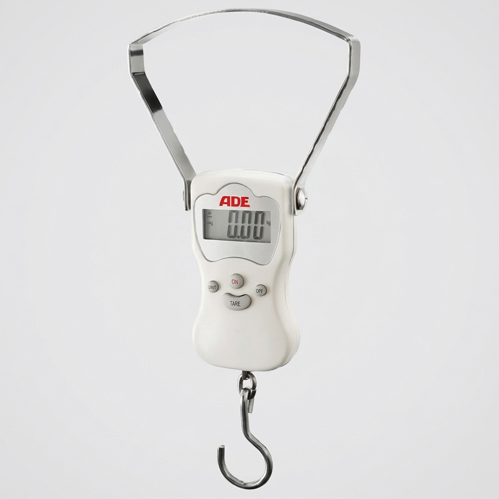 ADE. Báscula de gancho electrónica pesa bebés capacidad 20 kg con mango extendido