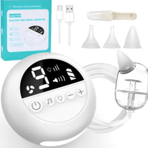 Aspirador Nasal Eléctrico Para Bebés Redondo Blanco