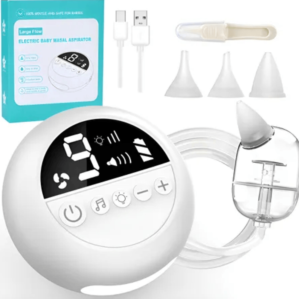 Aspirador Nasal Eléctrico Para Bebés Redondo Blanco