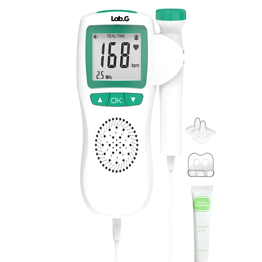 Monitor Doppler Frecuencia Cardíaca Fetal del Bebé Blanco/Verde